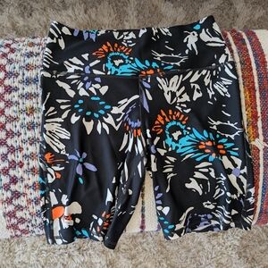 Floral Black Women's Biker Shorts